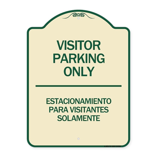 Signmission Bilingual Reserved Parking Visitor Parking Only Estacionamiento Para Visitantes, A-DES-TG-1824-24301 A-DES-TG-1824-24301 - main